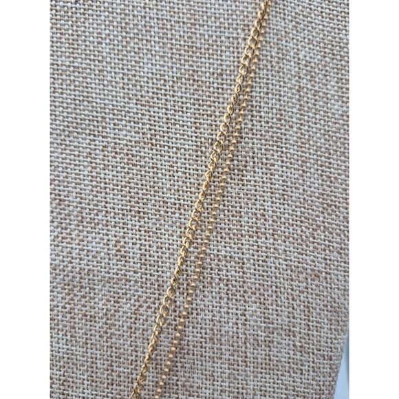 NWOT Gold Tone & Faux Turquoise Blue Horseshoe Arrowhead Necklace 26" Western - Picture 4 of 8